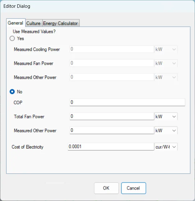 The Energy Calculation Form