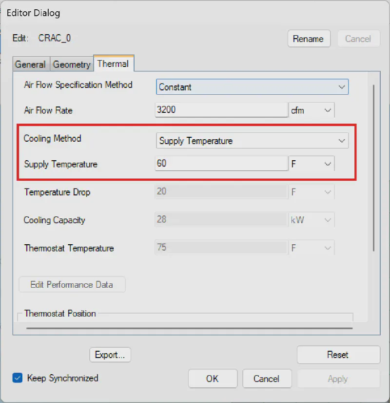 Choosing the *Supply Temperature* boundary condition